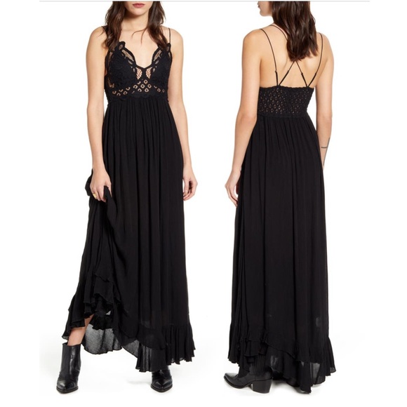 Free People Adella Maxi Slip Lace Dress size Large - Picture 4 of 9